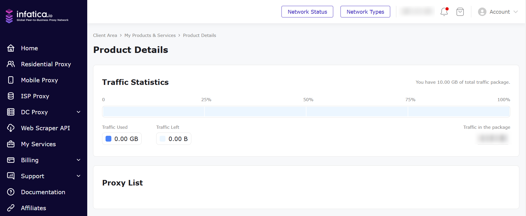 dashboard product details
