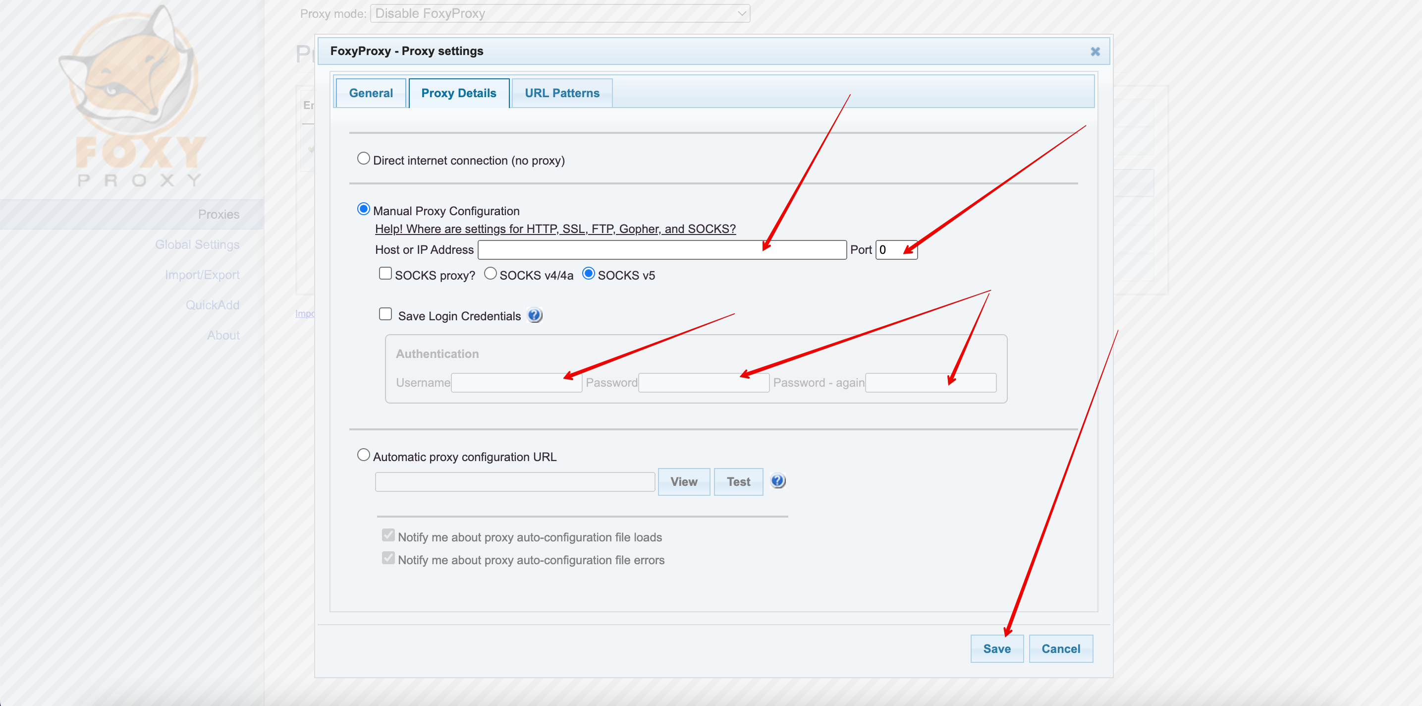 put ip login password